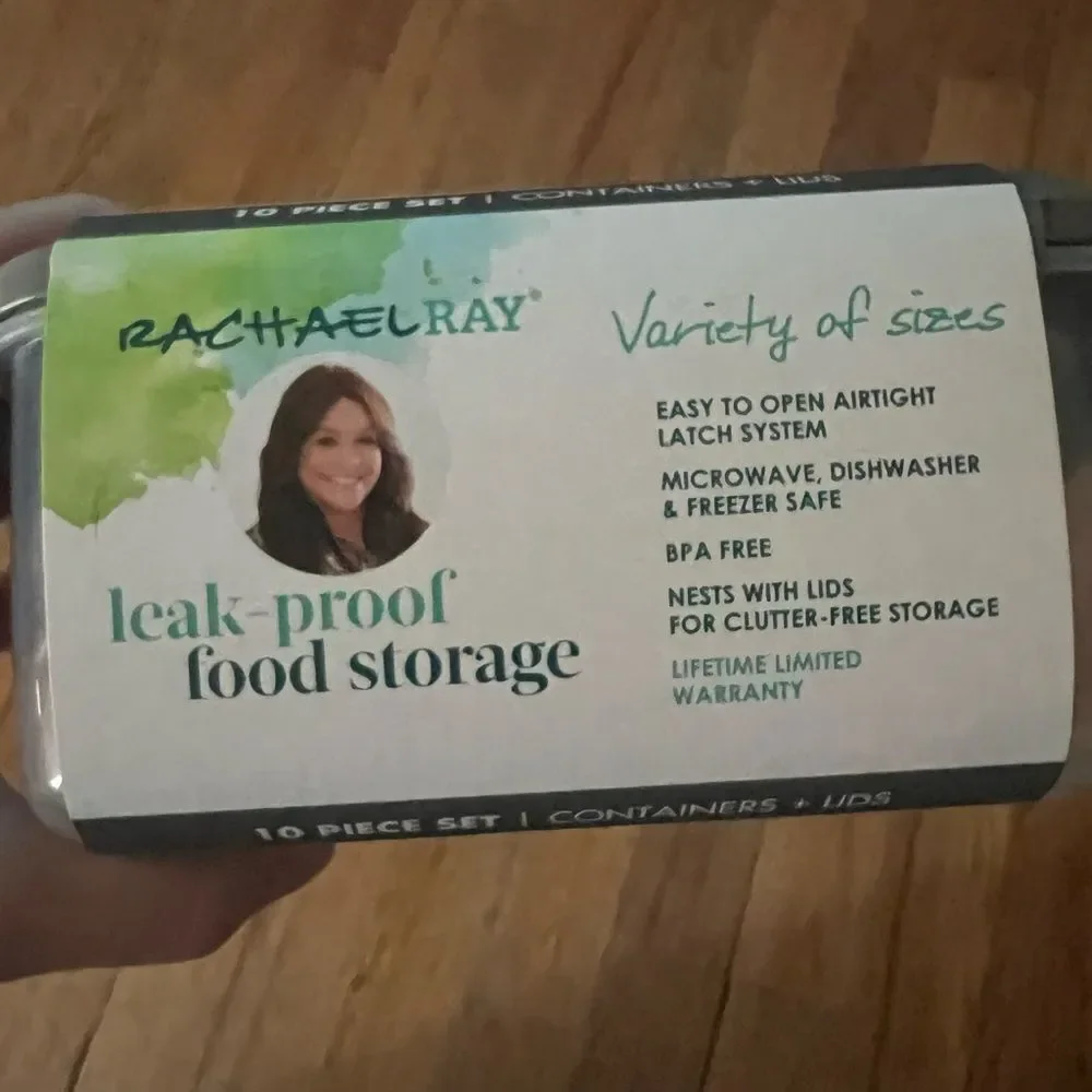 Rachael Ray Leak Proof Food Storage Containers Set GREY